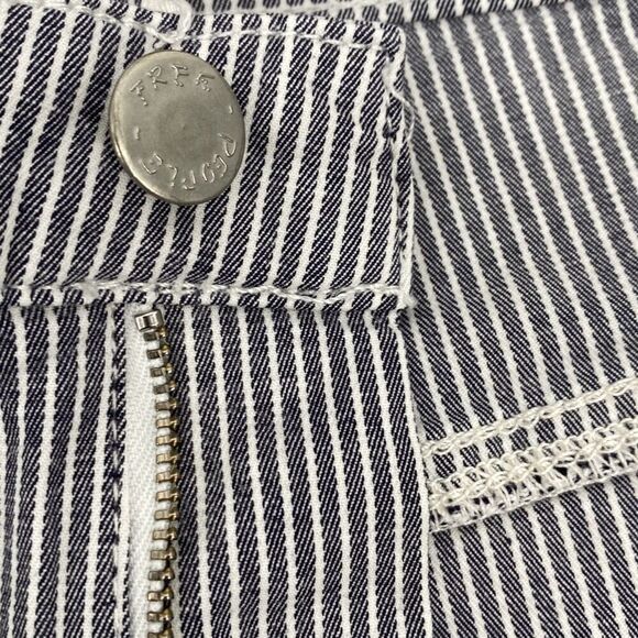 Free People Skinny Railroad Stripe Pants High-Rise‎ Stretch Cotton Blend Size 26 - Picture 6 of 12